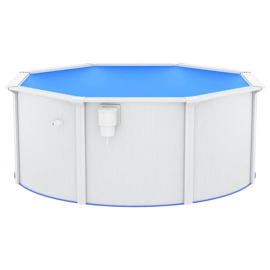 Piscine avec parois en acier 300x120 cm Blanc - 3