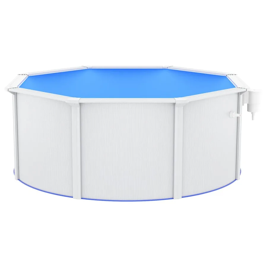 Piscine avec parois en acier 300x120 cm Blanc - 4