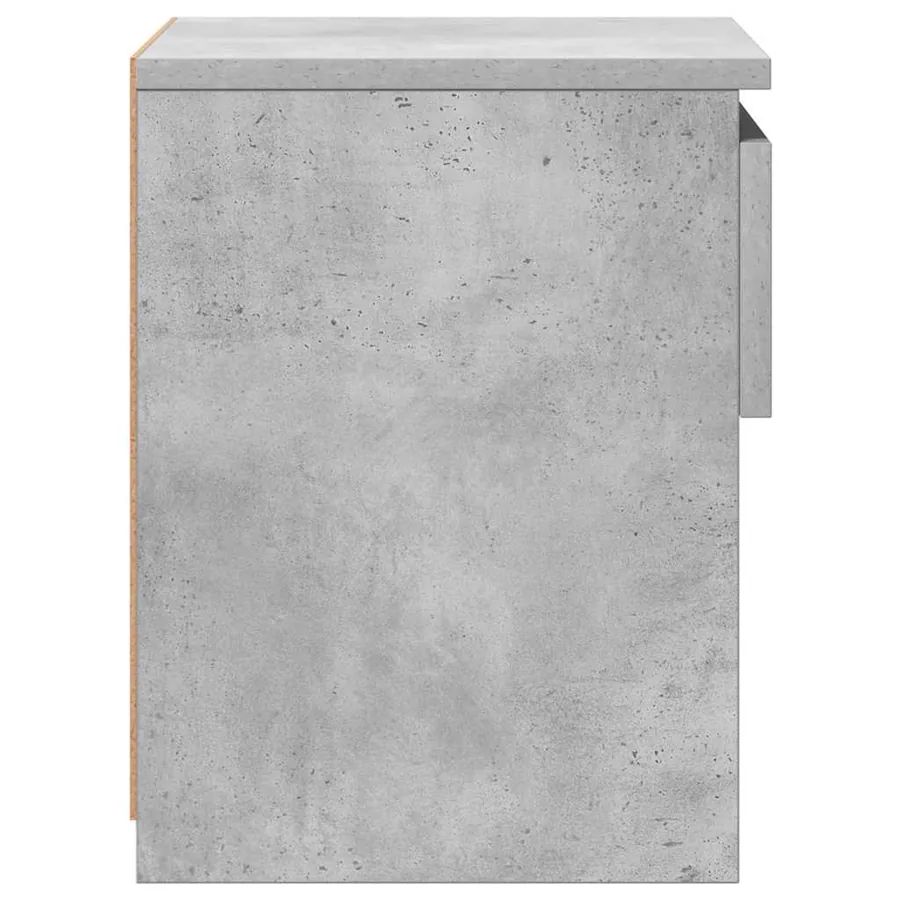 Table de chevet Gris béton 40x30x39 cm Bois d’ingénierie - 7