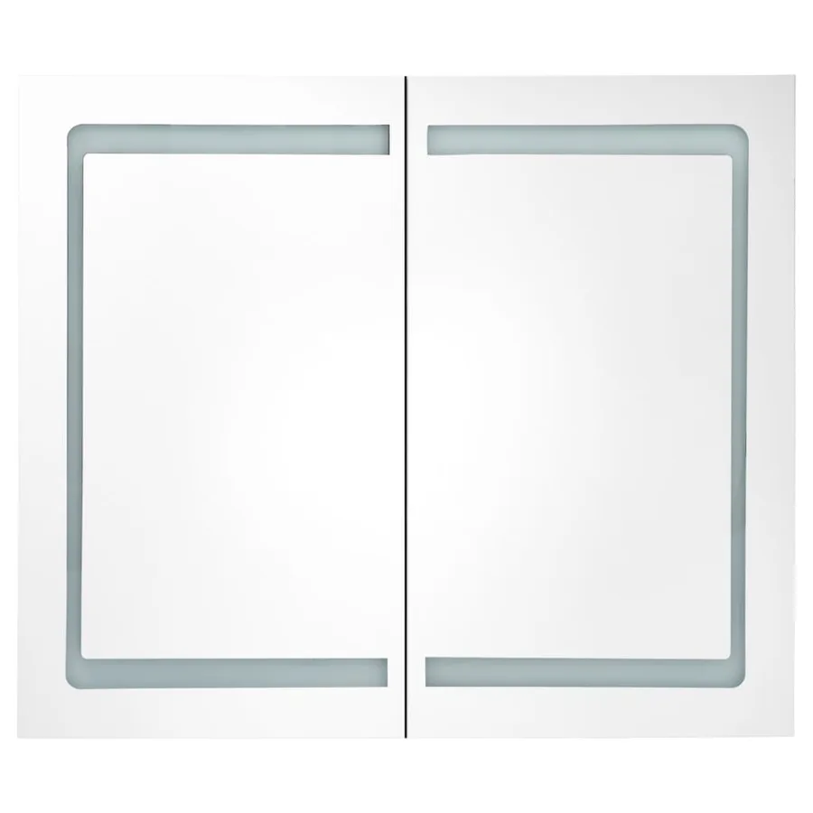 Armoire de salle de bain à miroir LED 80x12,2x68 cm - 3