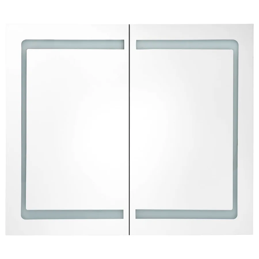 Armoire de salle de bain à miroir LED 80x12,2x68 cm - 4