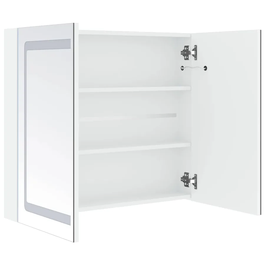 Armoire de salle de bain à miroir LED 80x12,2x68 cm - 5
