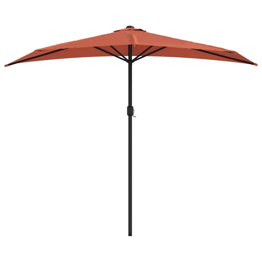 Parasol de balcon et mât en aluminium Terre cuite 270x144x222cm - 3