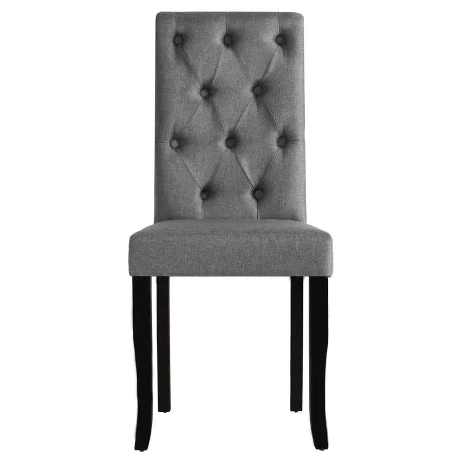 Chaises à manger lot de 4 gris foncé tissu - 3