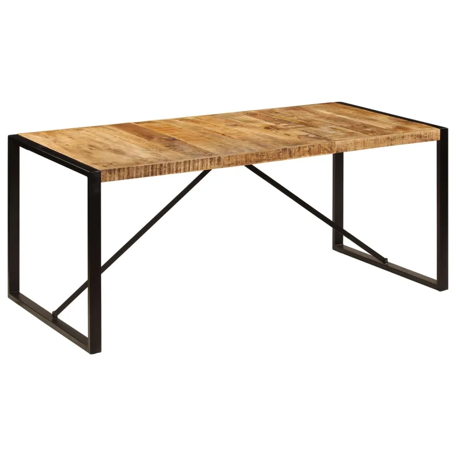 Table à manger Bois de manguier brut 180 cm - 10