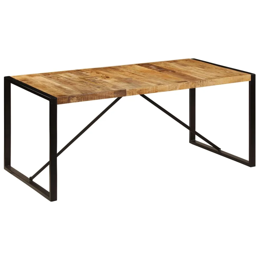 Table à manger Bois de manguier brut 180 cm - 11