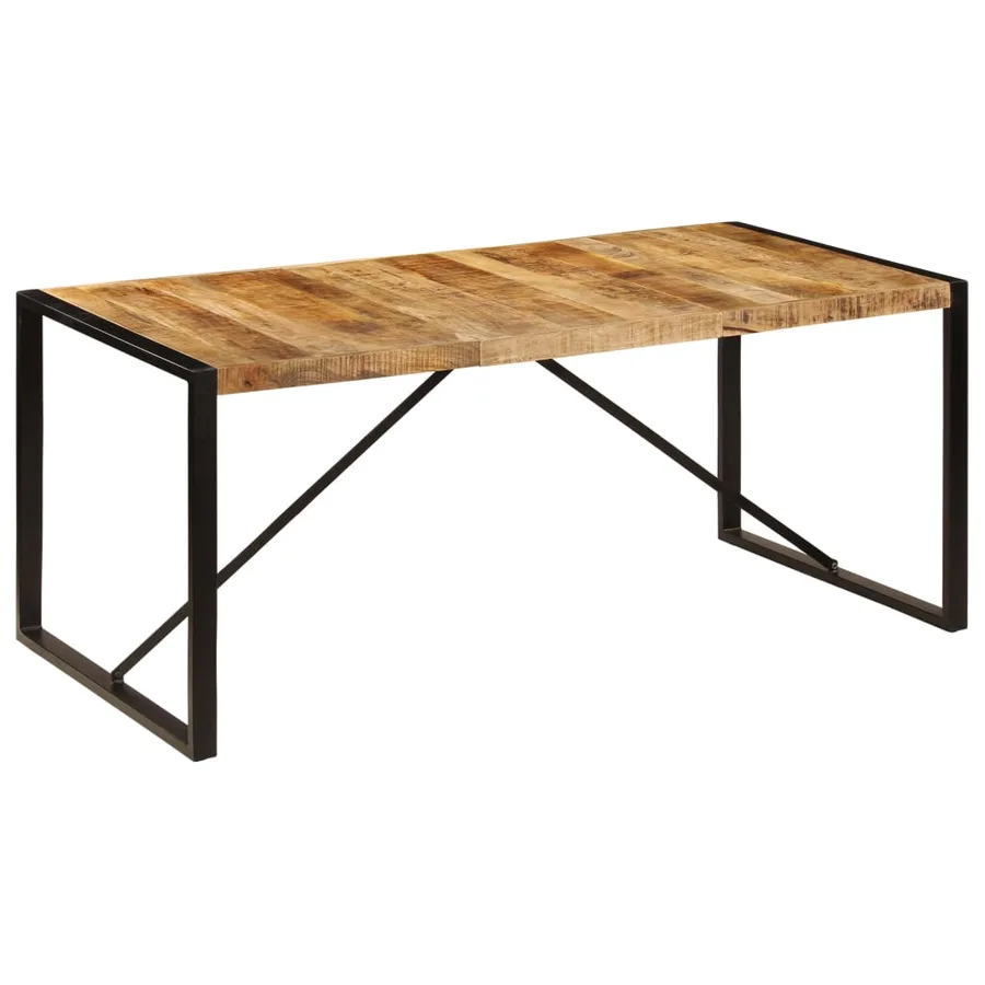 Table à manger Bois de manguier brut 180 cm - 8
