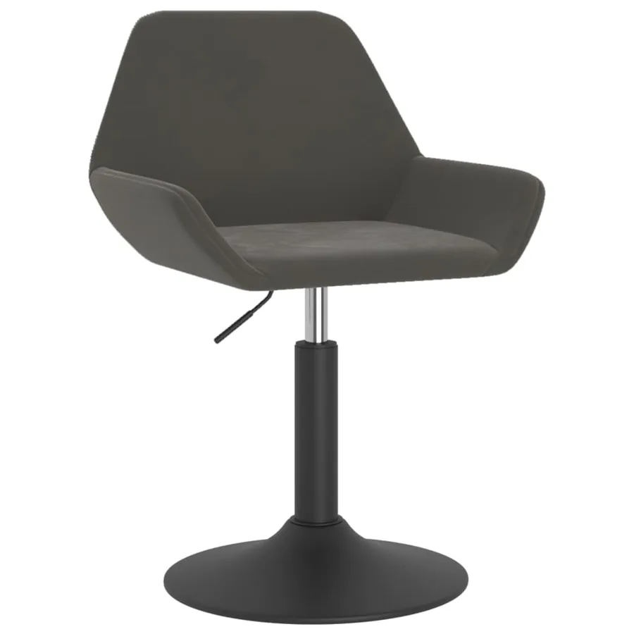 Chaise pivotante de salle à manger Gris foncé Velours - 2