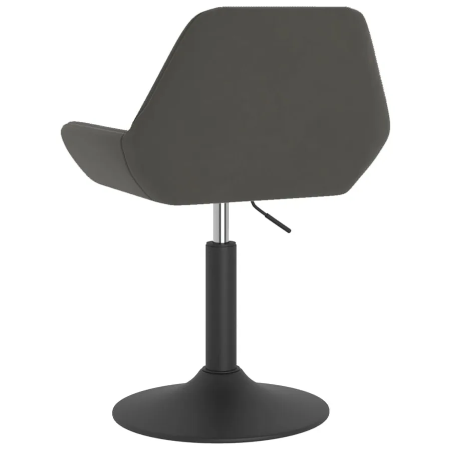 Chaise pivotante de salle à manger Gris foncé Velours - 5