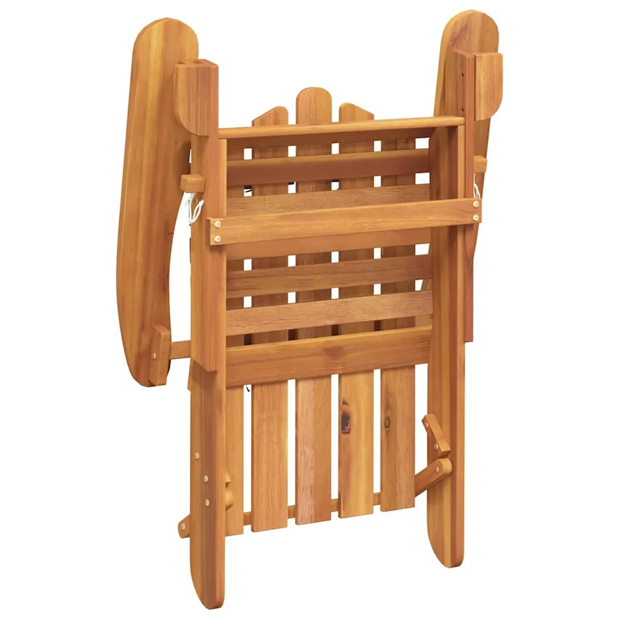 Chaises Adirondack de jardin repose-pieds lot de 2 Bois acacia - 4