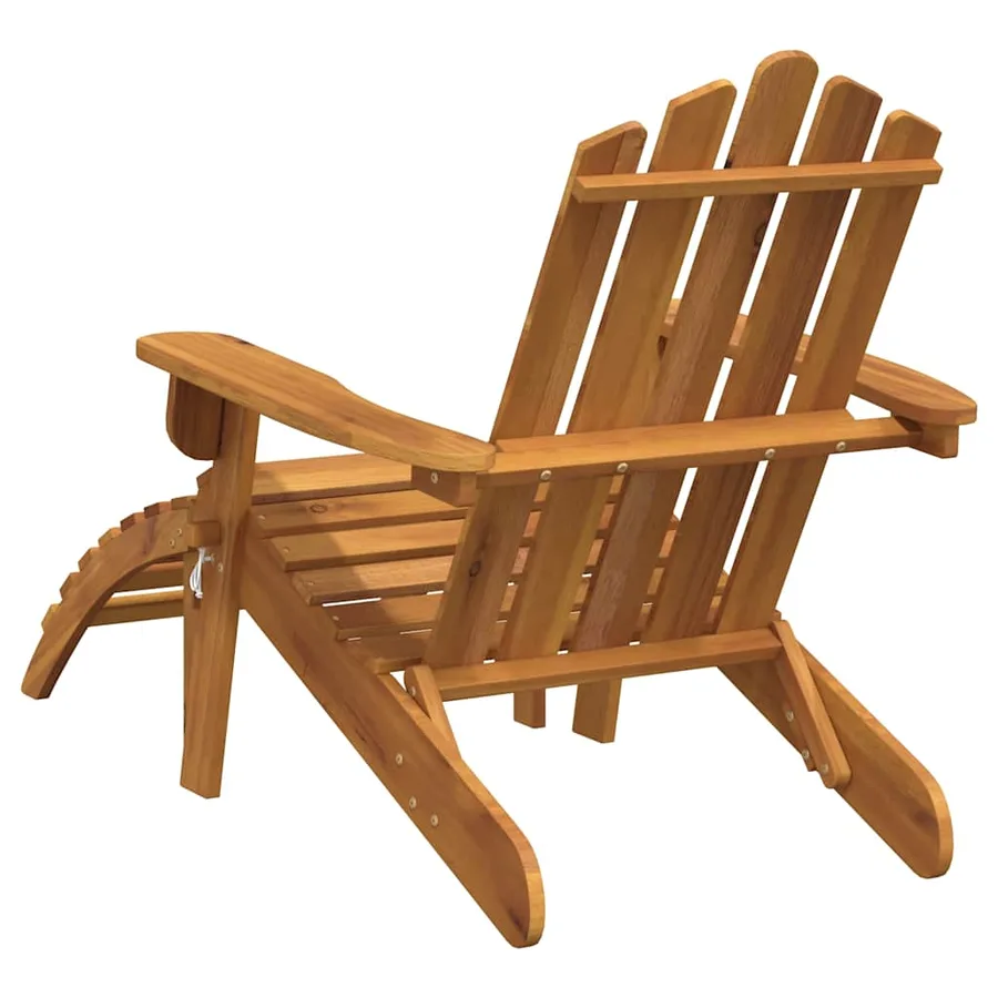 Chaises Adirondack de jardin repose-pieds lot de 2 Bois acacia - 7