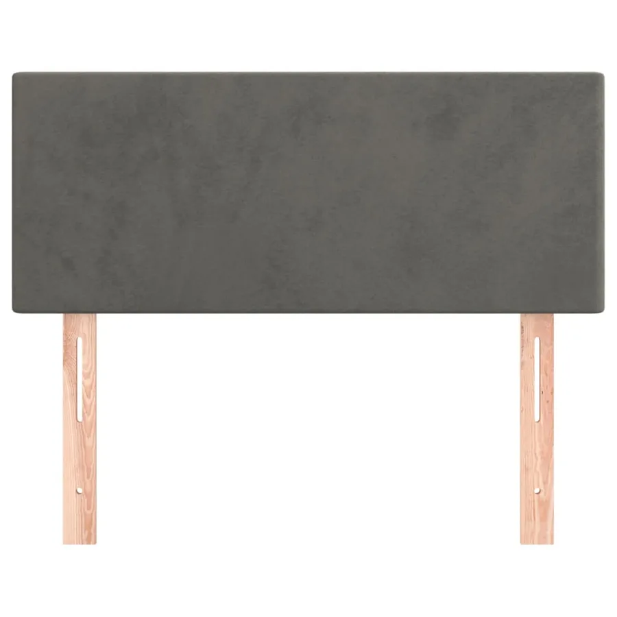 Tête de lit Gris foncé 90x5x78/88 cm Velours - 3