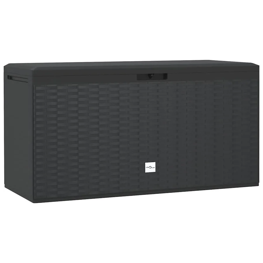 Boîte de rangement de jardin Anthracite 114x47x60 cm