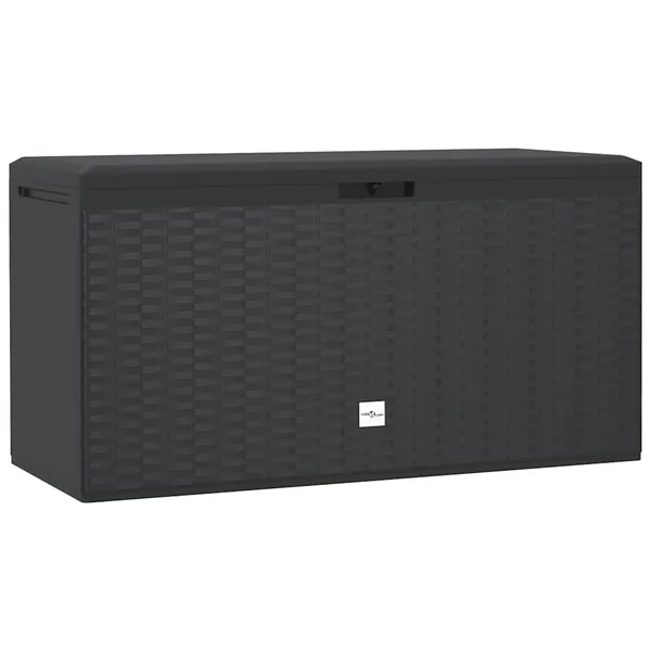 Boîte de rangement de jardin Anthracite 114x47x60 cm