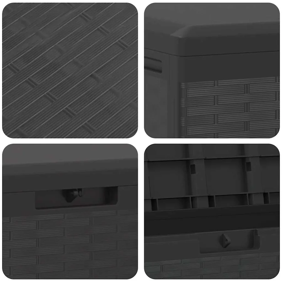 Boîte de rangement de jardin Anthracite 114x47x60 cm - 7