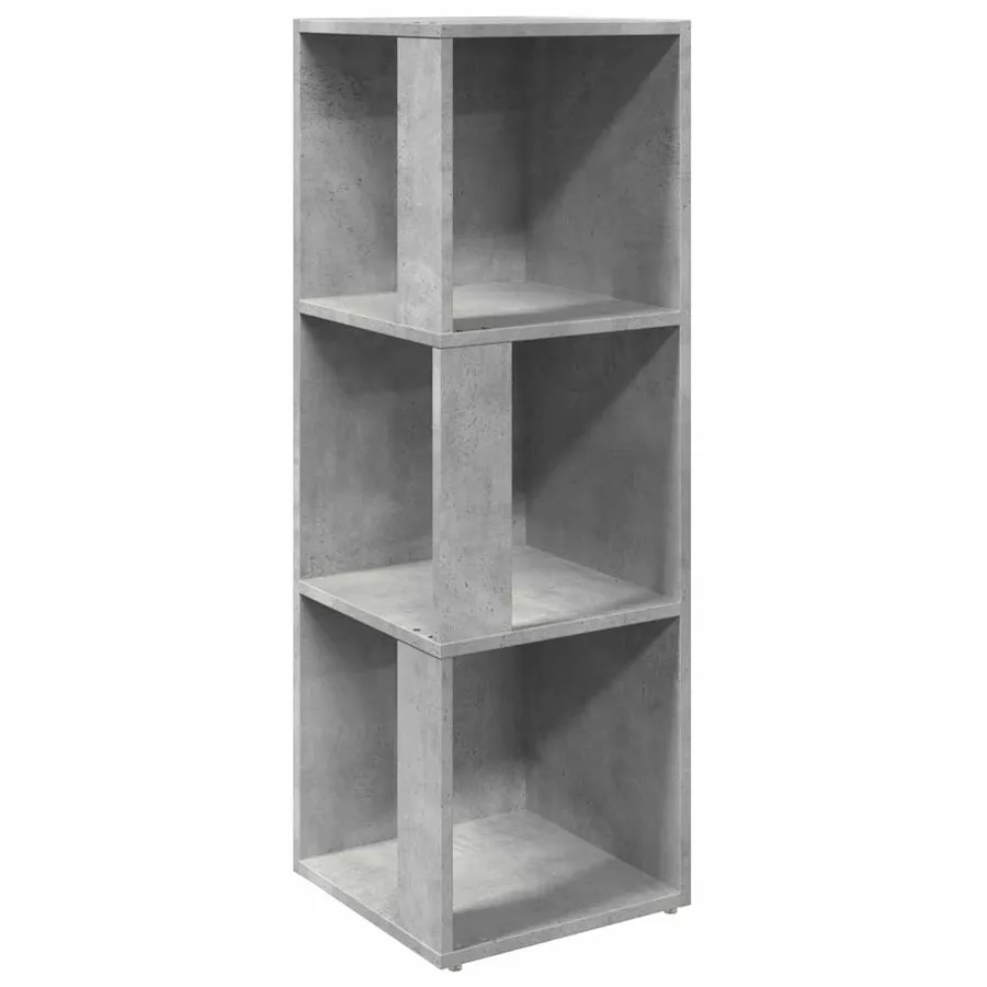 Armoire d'angle Gris béton 33x33x100 cm Bois d'ingénierie - 2