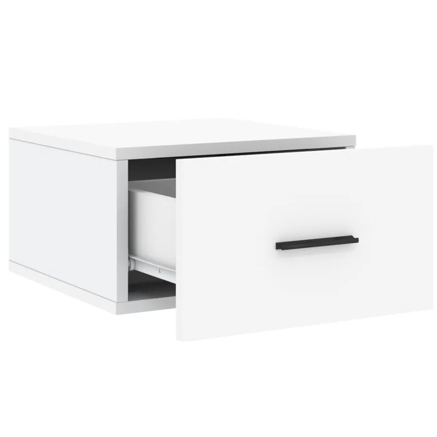 Tables de chevet murales 2 pcs blanc 35x35x20 cm - 7
