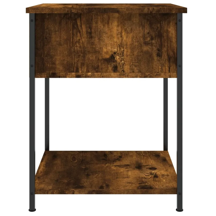 Table de chevet chêne fumé 44x45x58 cm bois d'ingénierie - 7