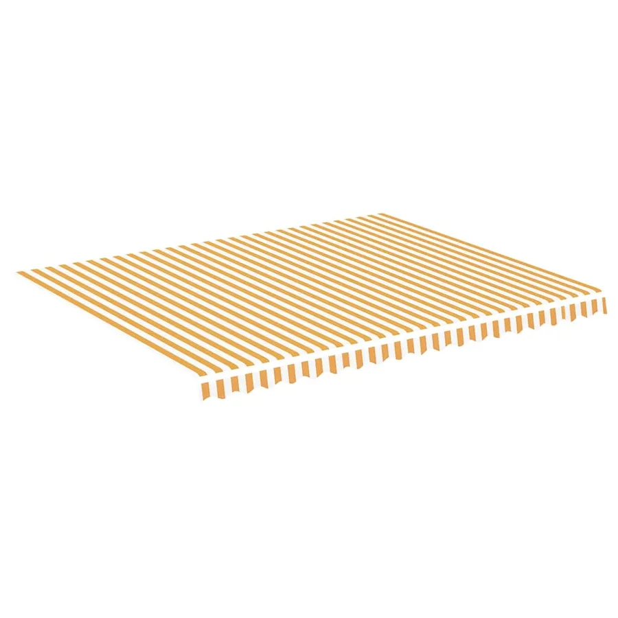 Tissu de remplacement pour auvent jaune et blanc 4,5x3,5 m polyester - 2