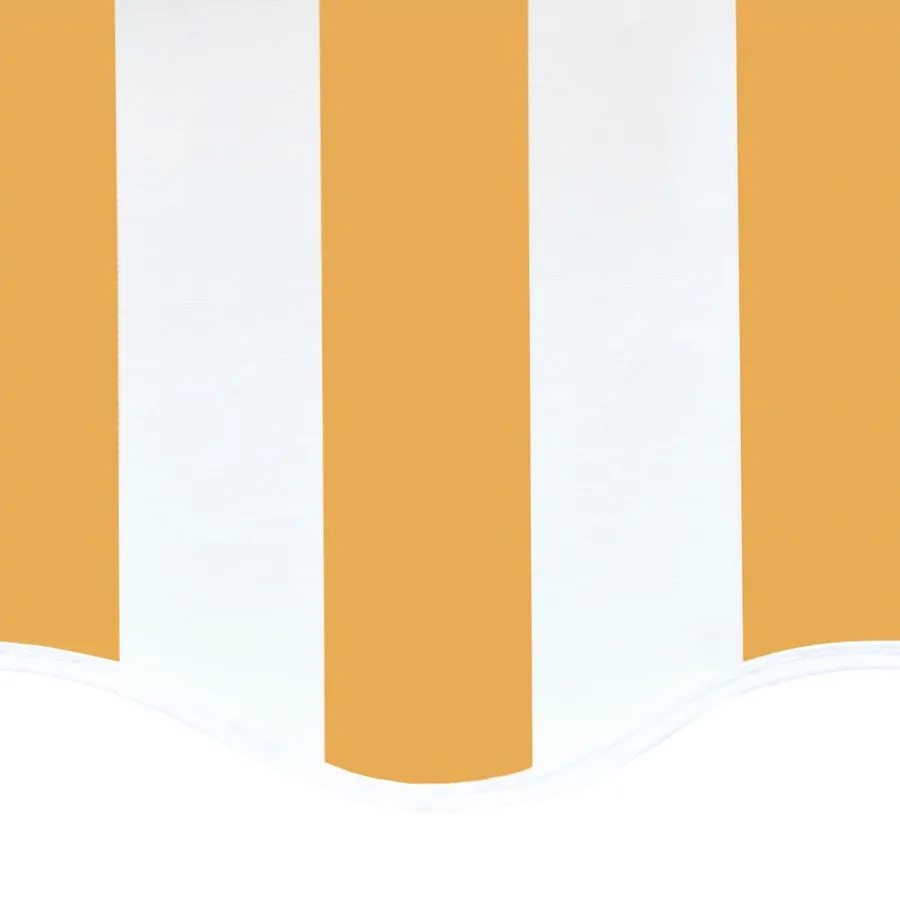 Tissu de remplacement pour auvent jaune et blanc 4,5x3,5 m polyester - 5