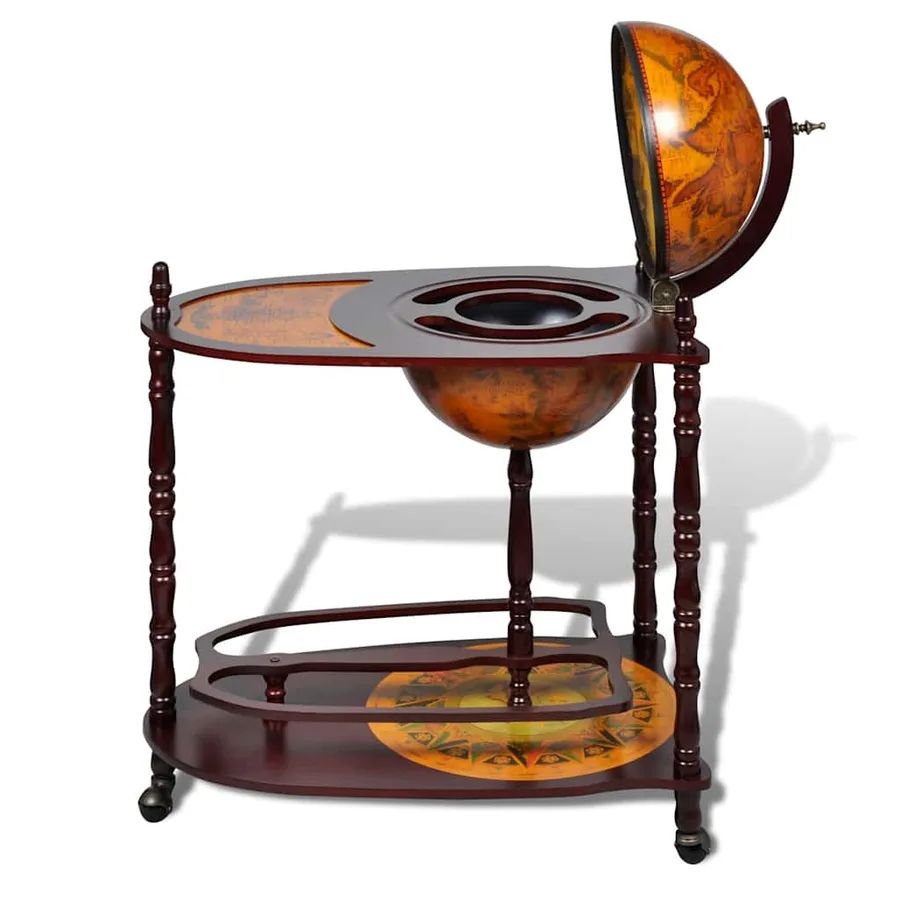 Support de vin autoportant sous forme globe Bois d'eucalyptus - 2