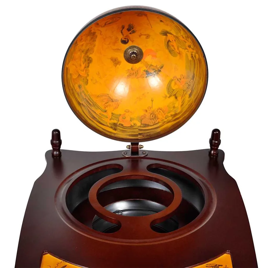 Support de vin autoportant sous forme globe Bois d'eucalyptus - 5
