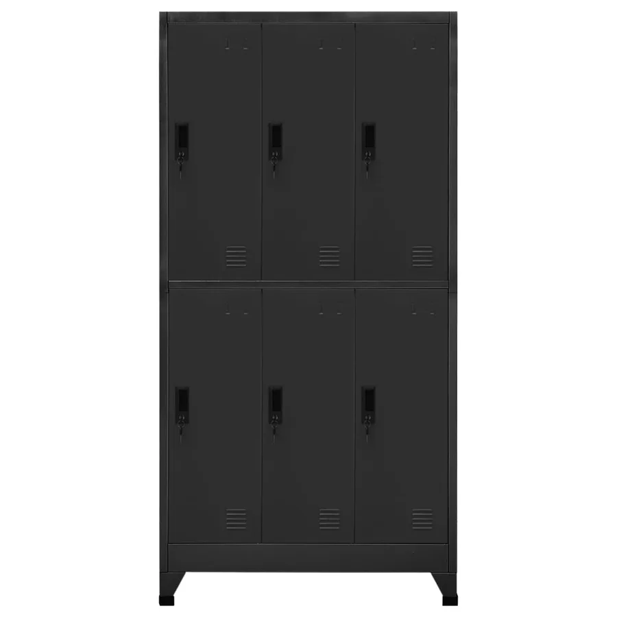 Armoire à casiers Anthracite 90x45x180 cm Acier - 2