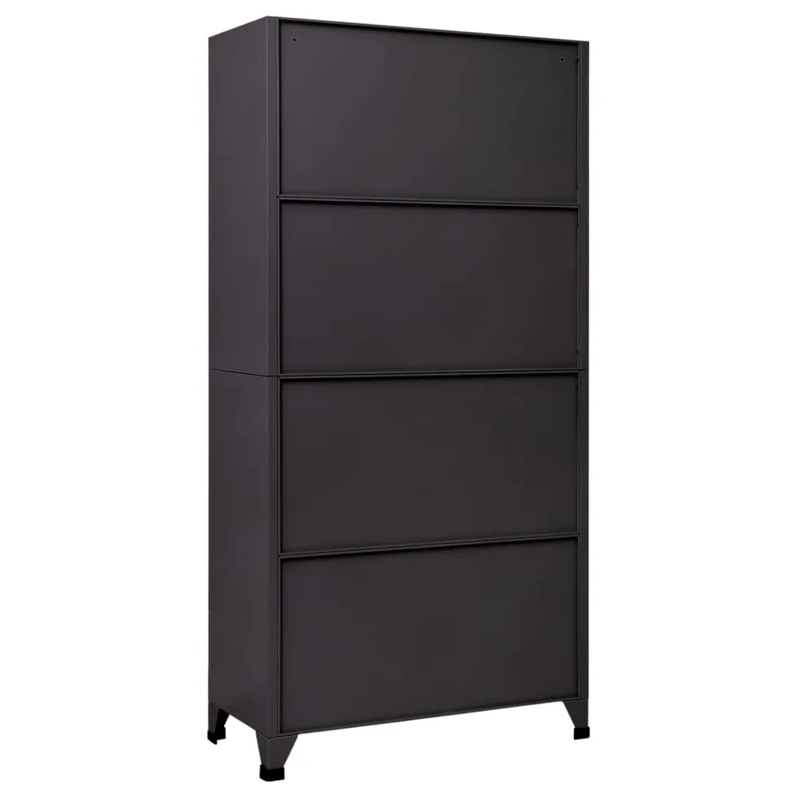 Armoire à casiers Anthracite 90x45x180 cm Acier - 4