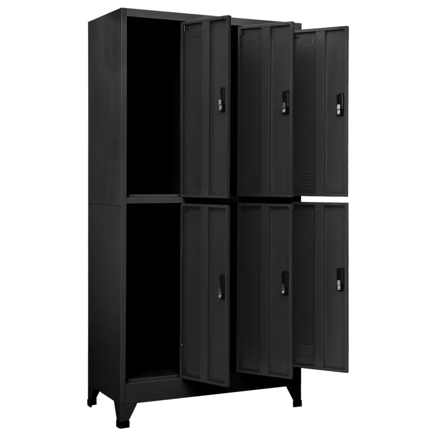 Armoire à casiers Anthracite 90x45x180 cm Acier - 5