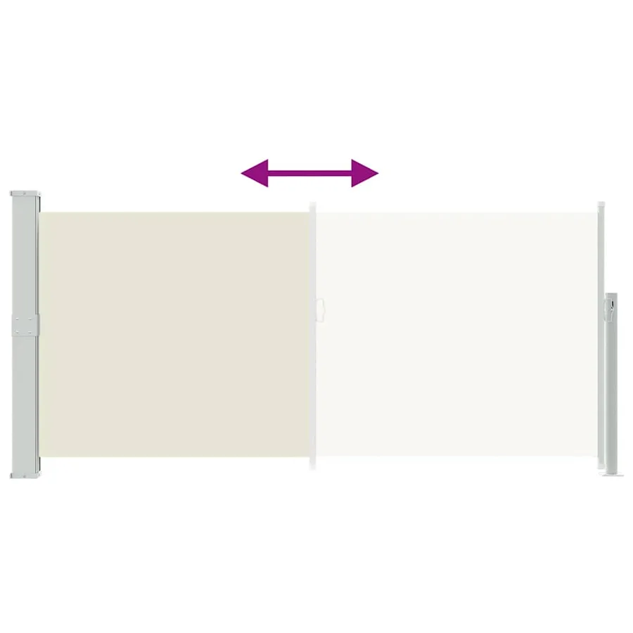 Auvent latéral rétractable 140 x 300 cm Blanc cassé - 9
