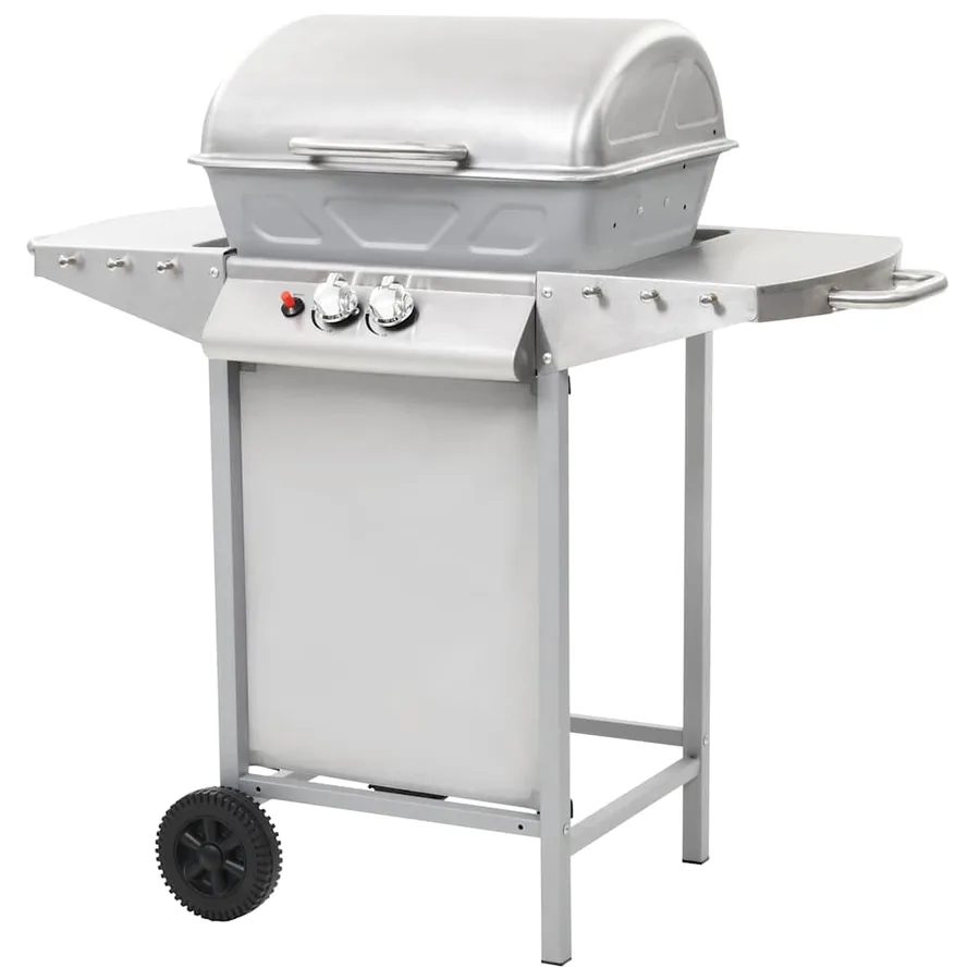 Barbecue à gaz avec 2 zones de cuisson Acier Argenté - 2