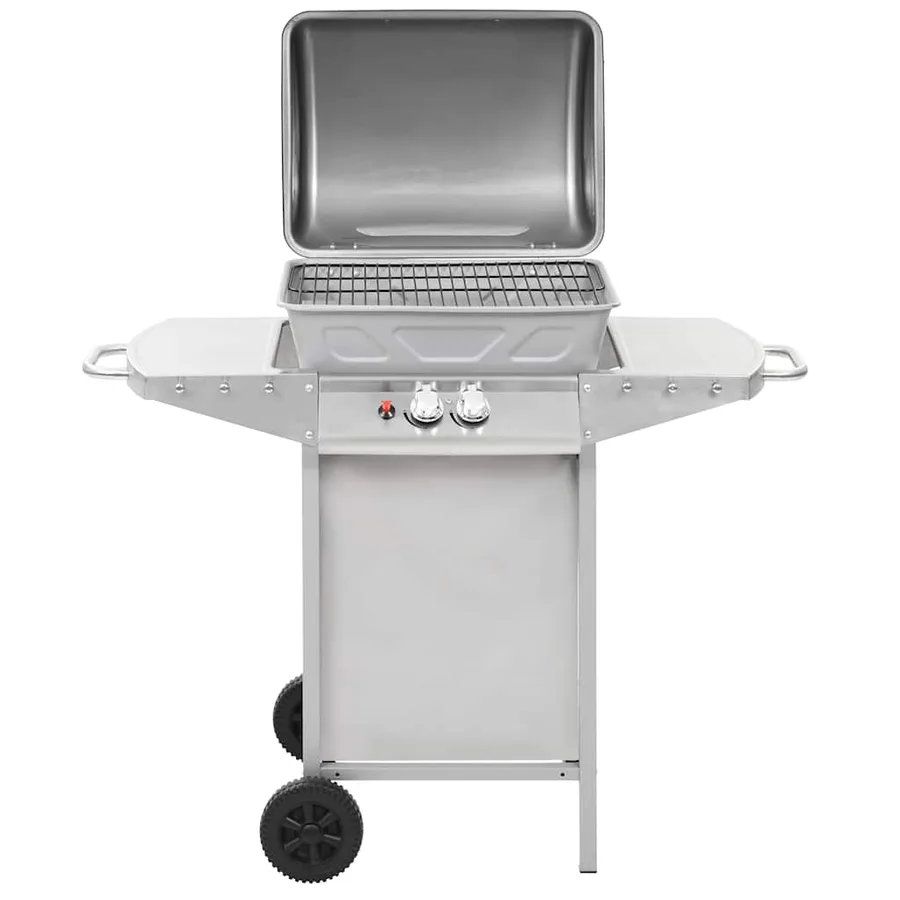 Barbecue à gaz avec 2 zones de cuisson Acier Argenté - 7