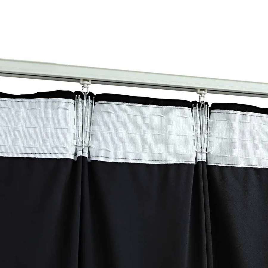 Rideau occultant avec crochets Velours Noir 290x245 cm - 4