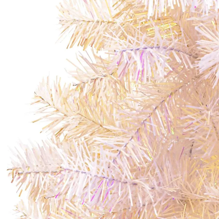 Sapin de Noël artificiel pointes iridescentes Blanc 180 cm PVC - 4