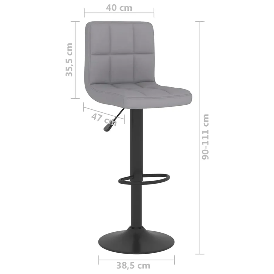 Tabouret de bar Gris clair Tissu - 9