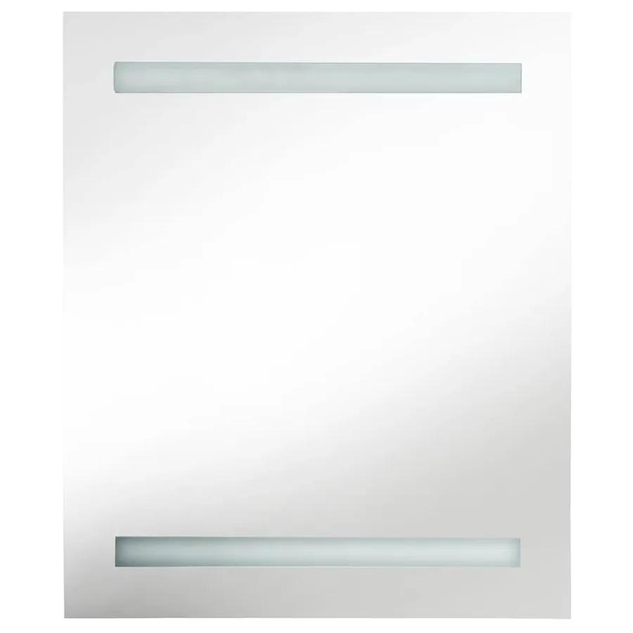 Armoire de salle de bain à miroir LED Gris brillant 50x14x60 cm - 4