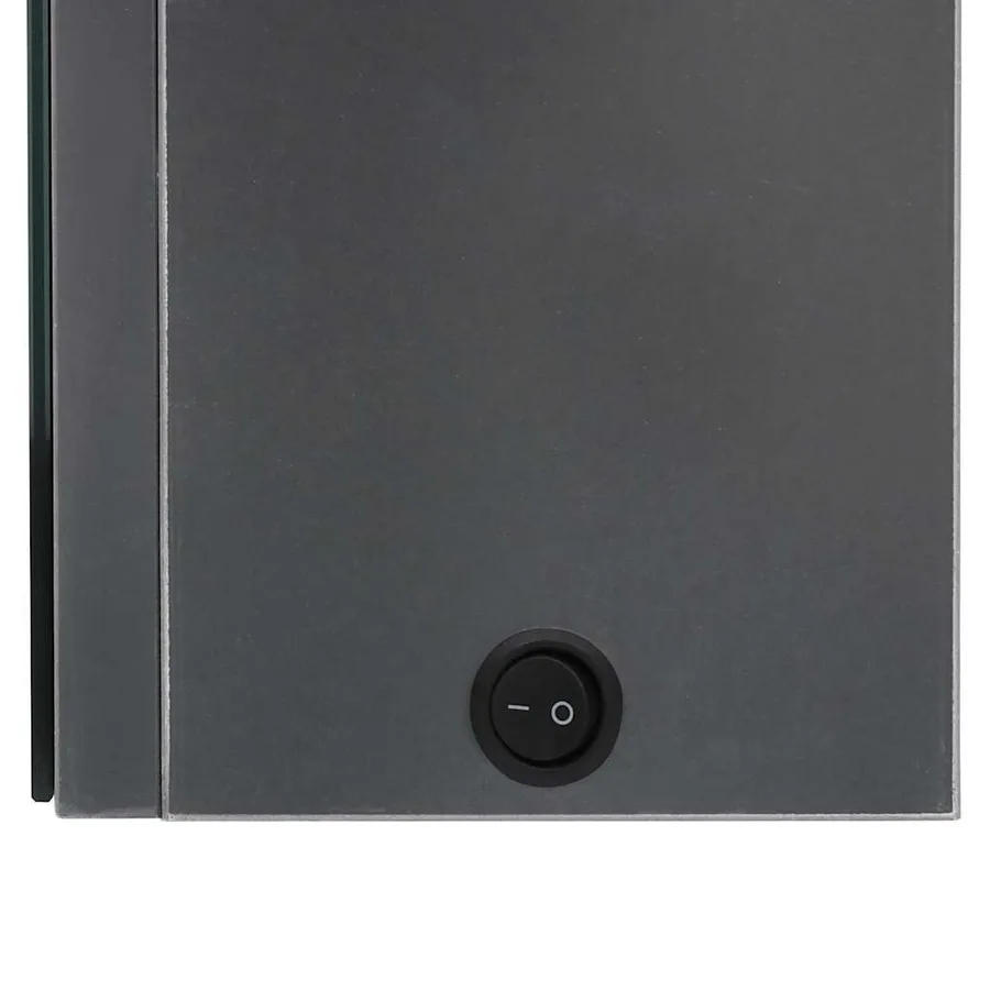 Armoire de salle de bain à miroir LED Gris brillant 50x14x60 cm - 6