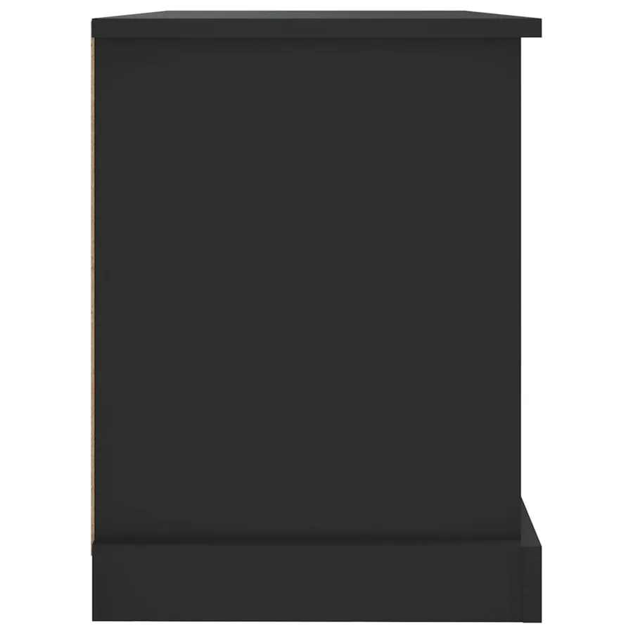 Meuble TV noir 73x35,5x47,5 cm bois d'ingénierie - 8