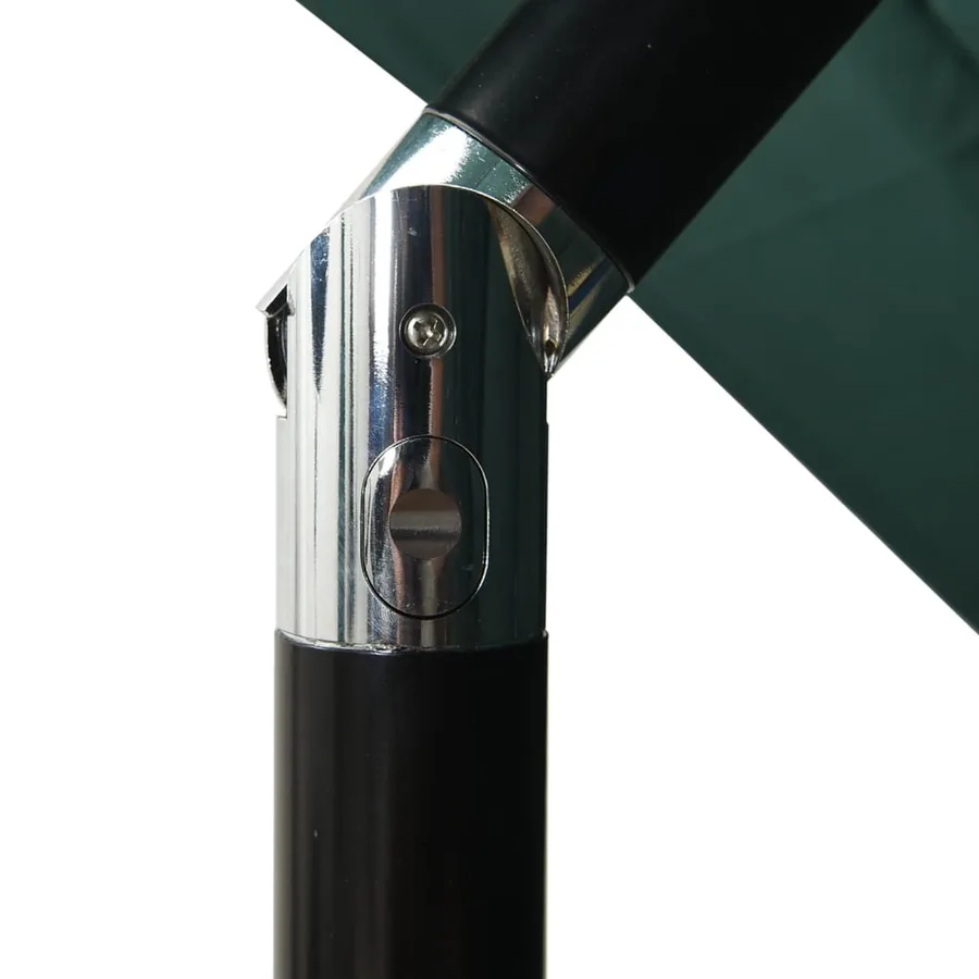 Parasol de jardin à 3 niveaux avec mât en aluminium vert - 6