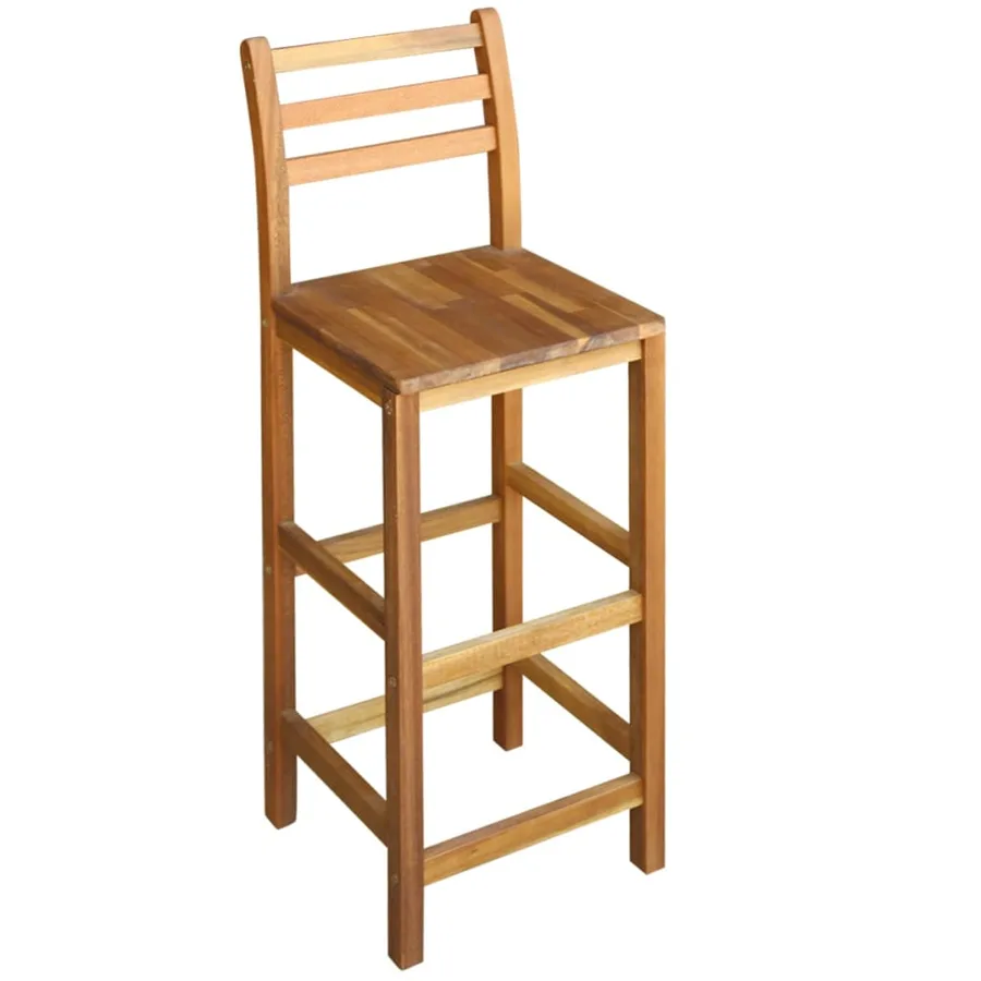 Table et chaises de bar 7 pcs Bois d'acacia massif - 3