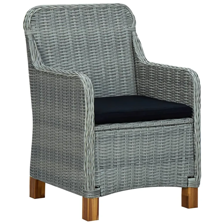 Ensemble à manger de jardin 5 pcs Gris clair - 5