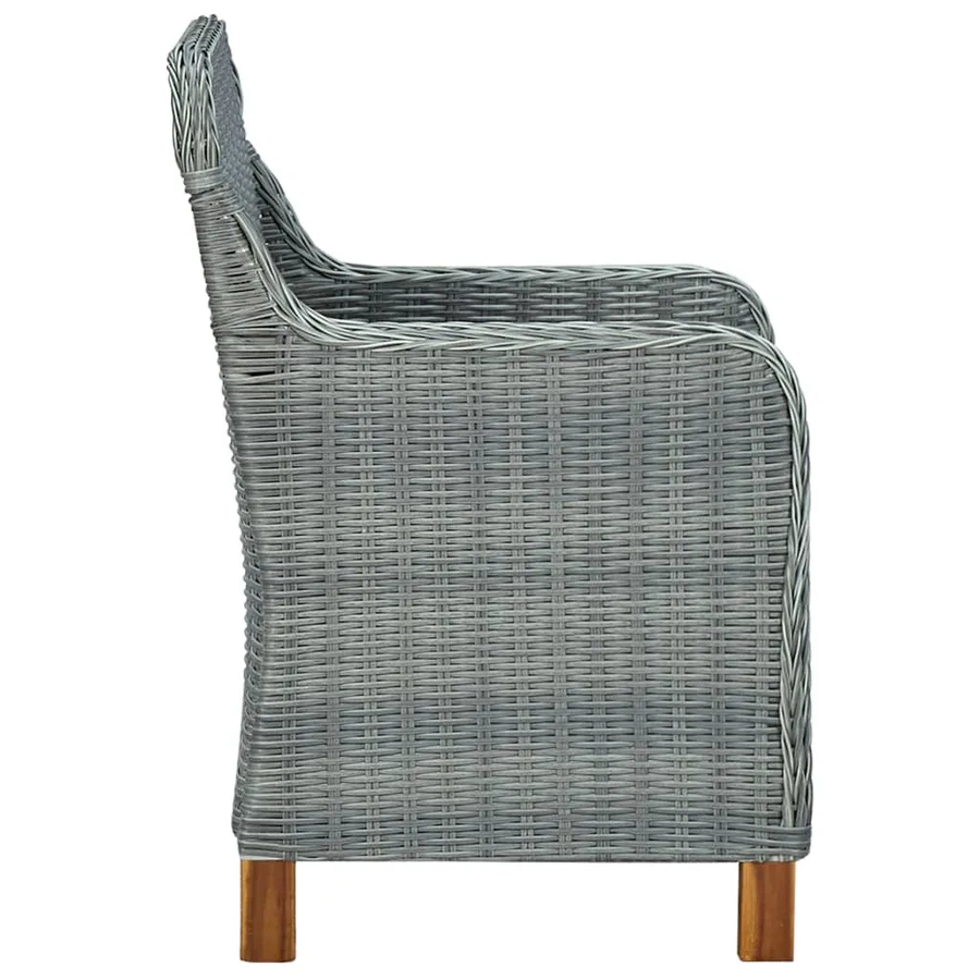 Ensemble à manger de jardin 5 pcs Gris clair - 8