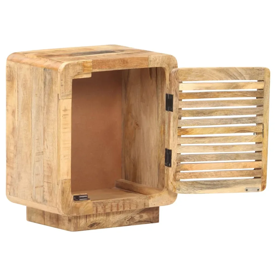 Table de chevet 40x30x50 cm Bois de manguier brut - 2