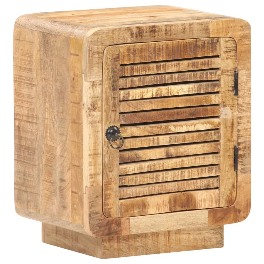 Table de chevet 40x30x50 cm Bois de manguier brut - 7