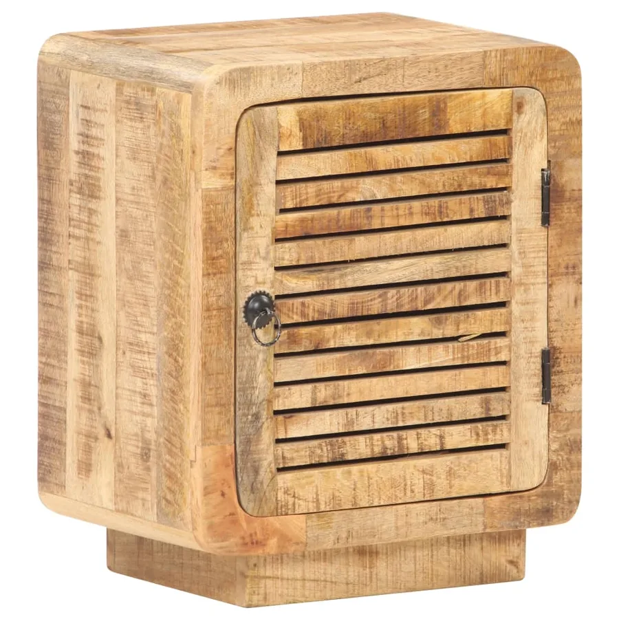 Table de chevet 40x30x50 cm Bois de manguier brut - 8
