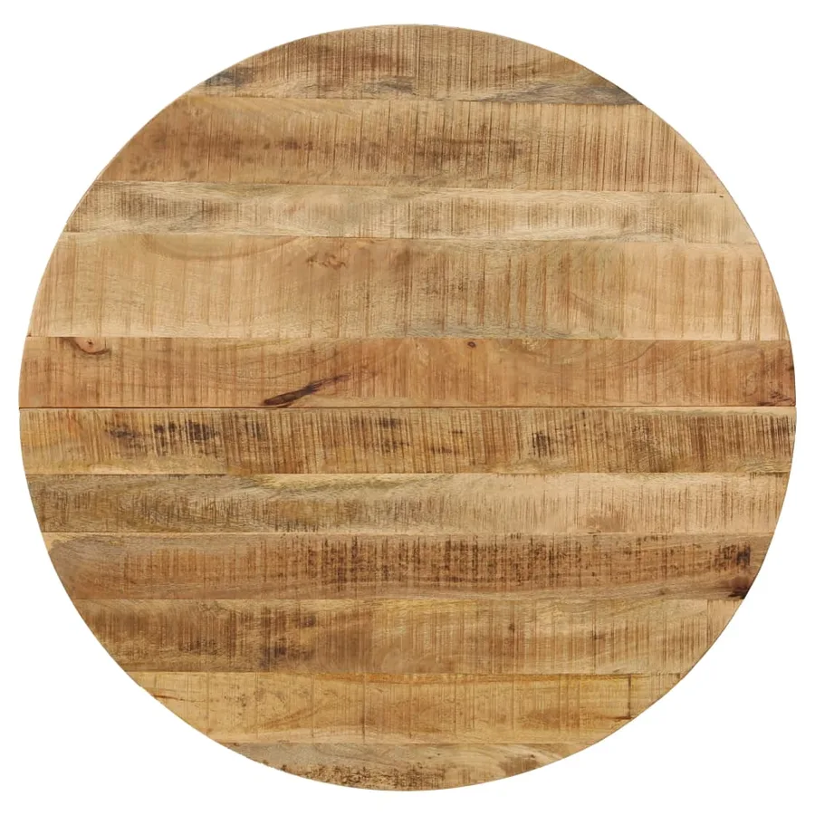 Table à manger Bois de manguier brut massif et acier 120x77 cm - 2