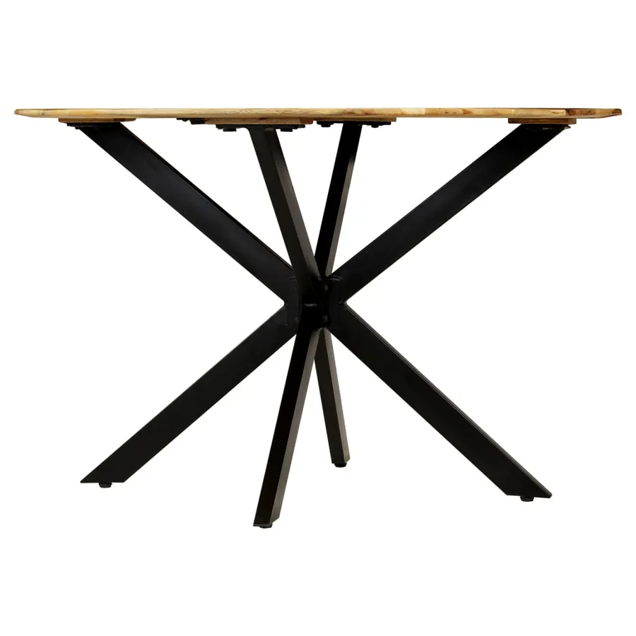 Table à manger Bois de manguier brut massif et acier 120x77 cm - 3