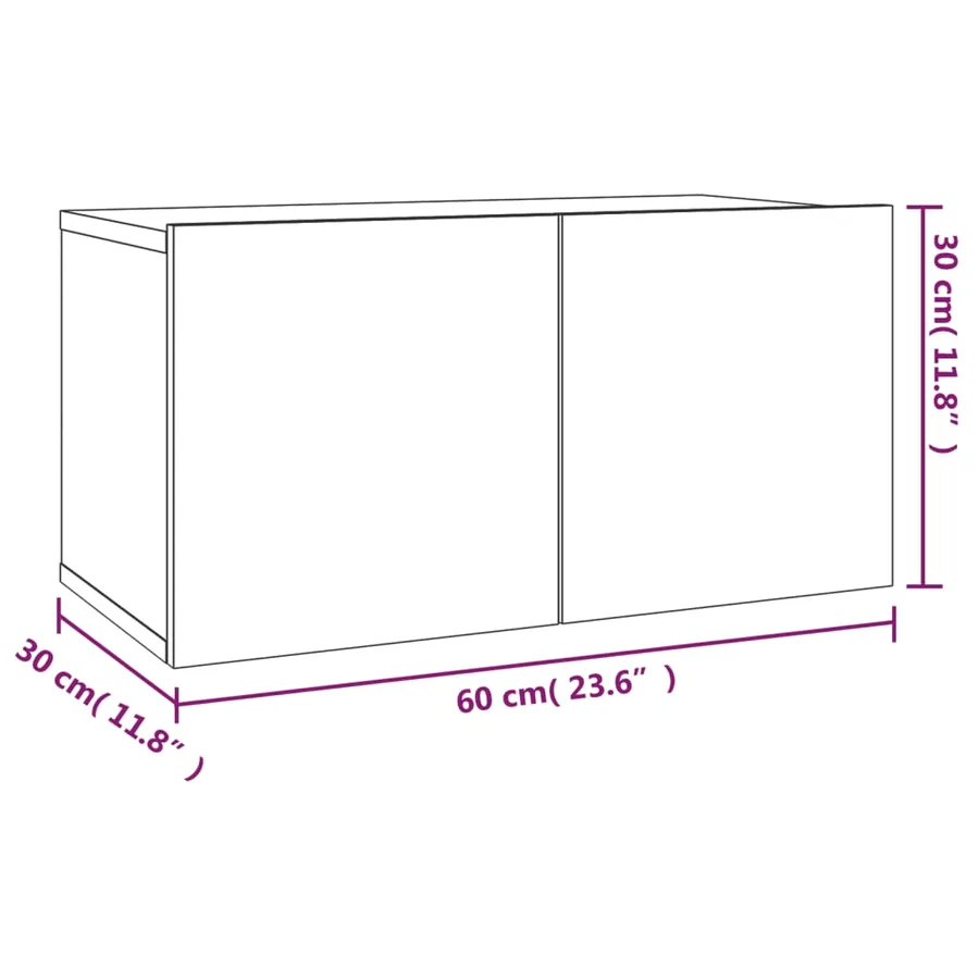 Ensemble de meubles TV 2 pcs Chêne fumé Bois d'ingénierie - 9