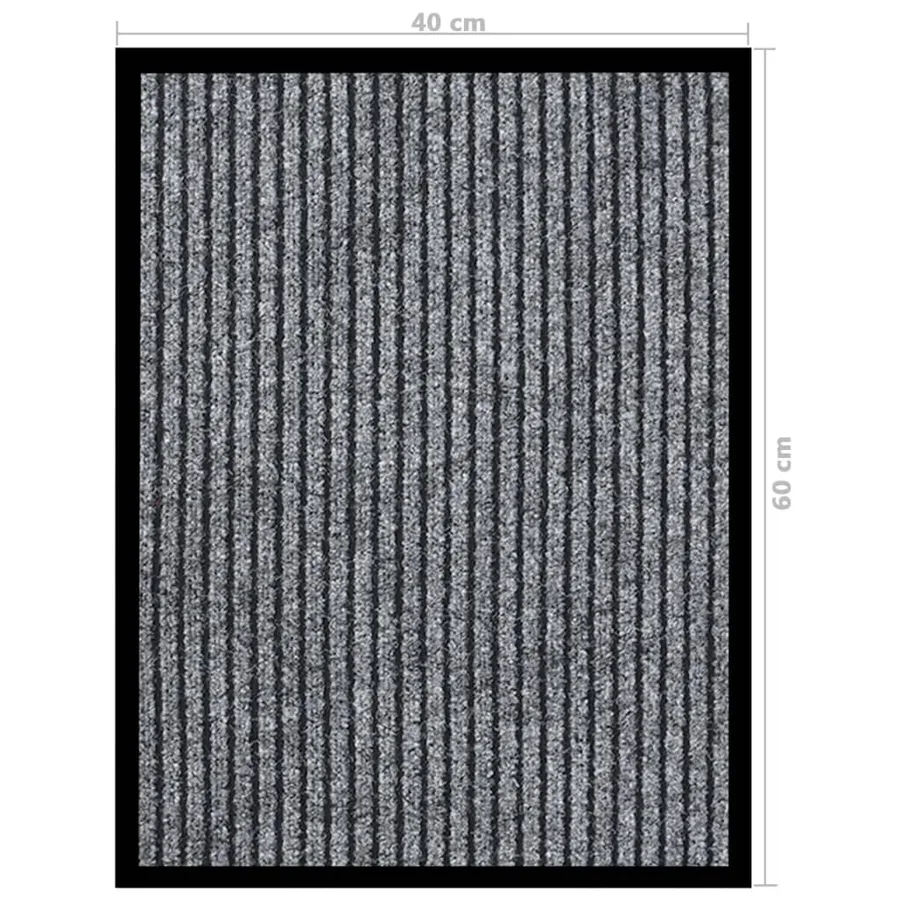 Paillasson rayé Gris 40x60 cm - 6