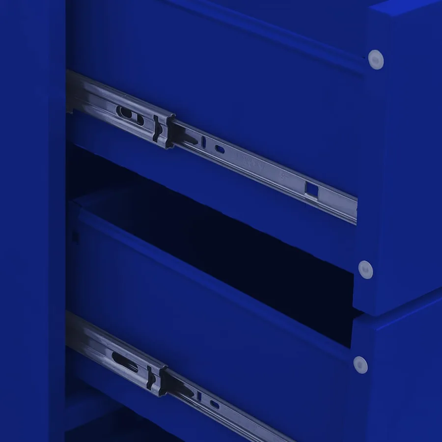 Commode Bleu marine 80x35x101,5 cm Acier - 9